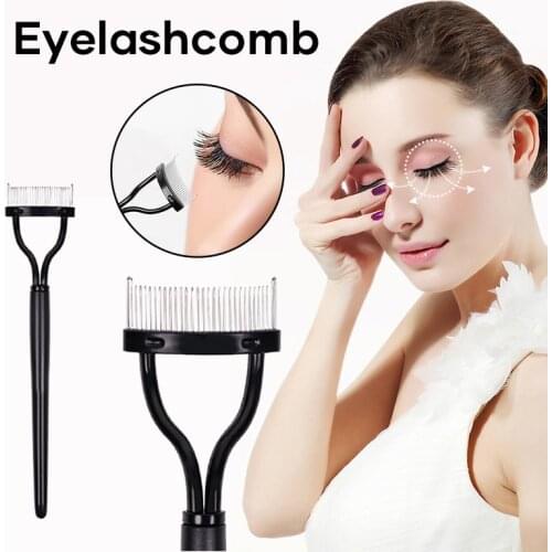 Women Eyelash Comb Lash Separator Lift Curl Metal Brush Beauty Makeup Tool Metal Eyelash Comb Makeup Maquillaje -VL16