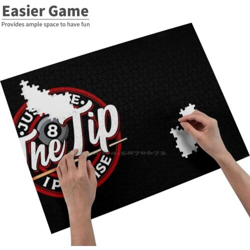 Just The Tip I Promise Funny Pool Billiards Pun Jigsaw Puzzle Game Wooden Toys Assembling Picture Games Toys Just The Tip I