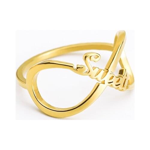 Ring 2020 Trend Personalized Infinity Custom Name Rings For Women Men Gold Silver Color Stainless Steel Female Ring Jewelry Gift