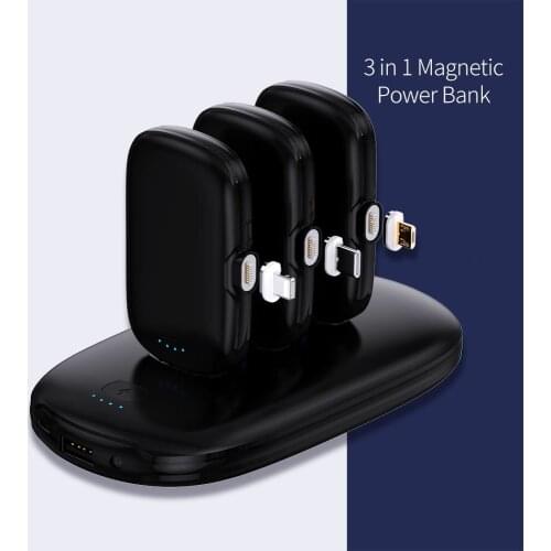 Magnetic Power Bank Mini Capsule Mobile Power Wireless Portable Mobile Phone Emergency Charging Finger Power Bank Compact