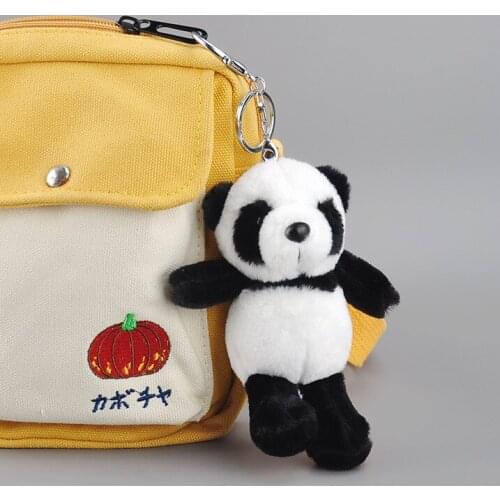 Cute Simulation Panda Plush Bag Pendant Exquisite Keychain Toy Doll Mini Grab Machine good quality Doll christmase birthday gift
