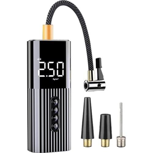 Mini Inflatable Portable Air Compressor Pump with LED Lighting 12V 150PSI Wire Air Pump For Car Bicycle Balls