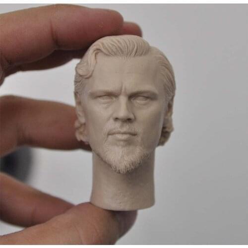 1/6 Scale Farm Owner CALVIN CANDIE Leonardo DiCaprio Unpainted Head Model for 12''Figure Body
