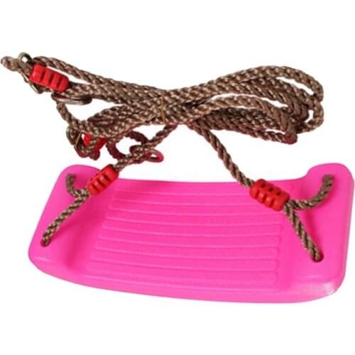 Outdoor Swing Set 4CM Thick Seat with Adjustable Ropes Playground Accessory for Kids Children Outdoor Play Toy - Pink