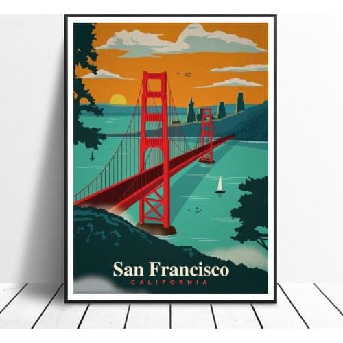 SAN FRANCISCO PRINT Painting Canvas poster Wall Art Pictures for Living Room Home Decoration No Frame