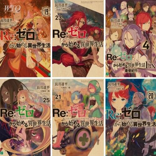 Anime Posters ReLife In A Different World From Zero Retro Poster Canvas Painting Wall Art Picture Home Decor Wall Decor Posters