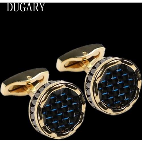 DUGARY Luxury shirt cufflinks for mens Brand cuff buttons cuff links gemelos High Quality round wedding abotoaduras Jewelry