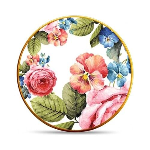 Majida Service Plate 6 Pieces 25 Cm Flowers