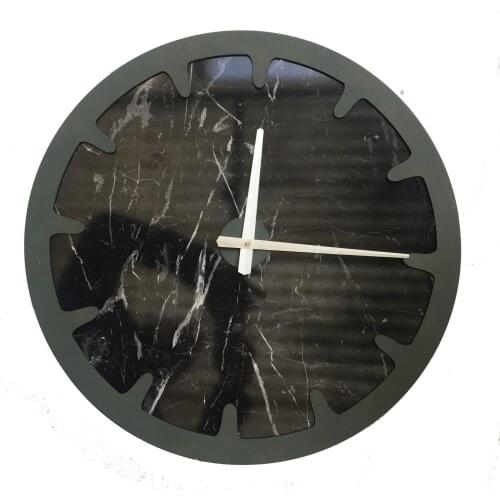 North Designed Bendir Mildew Green Bar Decorative Wall Clock 48 Cm