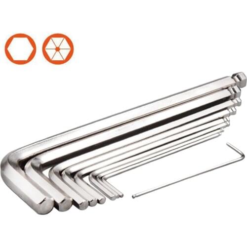 1pc L SHAPE ALLEN BALL POINT END LONG ARM HEX KEY WRENCH METRIC ALLEN KEY 1.5~24mm