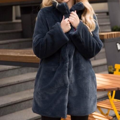 Liva girl Faux Rabbit Fur Coat Winter Long Mink Fur Coat Women Loose OverCoat Luxury Thicken Warm Oversize Female Plush Coat