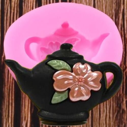 3D Teapot Silicone Mold Fondant Chocolate Candy Polymer Clay Resin Soap Mold Cupcake Cookie Decorating Moulds