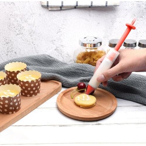 Silicone Food Writing Pen Chocolate Decorating tools Cake Mold Cream cup, cookie Icing Piping Pastry Nozzles kitchen accessories