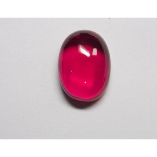 Synthetic Ruby Oval Shape 25x35mm Very Big Size Flatblack Cabochon Ruby Corundum Gemstone