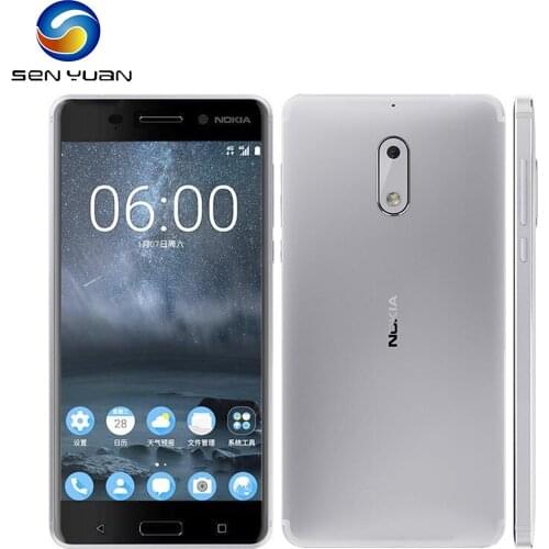 Original Unlocked Nokia 6(2017)Octa Core 5.5 Inches 4GB RAM 64GB ROM 16.0MP+8MP Camera LTE 4G Dual SIM Used Mobile Phone