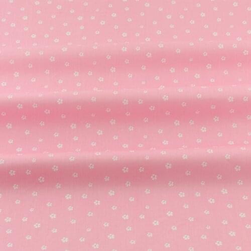 Pink Printed Flowers Designs 100% Cotton Fabric Quilting Patchwork Home Textile Twill Bedding Scrapbooking Sewing Cloh Tecido