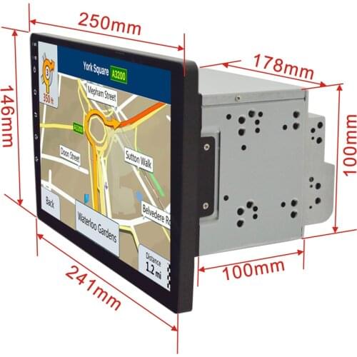 Detachable 10.1" Screen Car Multimedia Audio Universal 2 Din Radio Android 10.0 GPS Navigation Stereo Bluetooth Video Head Unit