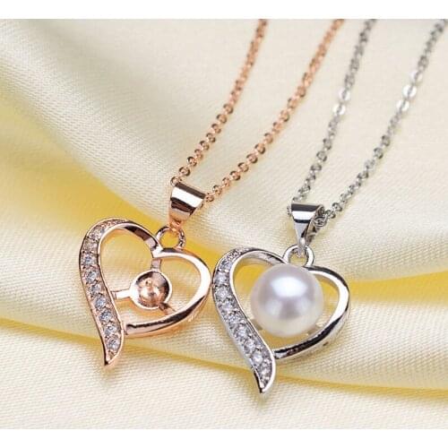 Heart Shape Mounts Pendant Base Mountings Findings Jewelry Settings Parts for Pearls Beads Stones Crystal Agate Coral, 10pcs/lot