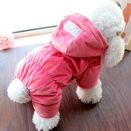 Waterproof Dog Clothes Winter Pet Clothing Jumpsuit Overalls Yorkies Pomeranian Poodle Bichon Frise Dog Costume Puppy Outfit