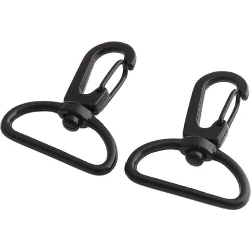 10PCS Metal Swivel Hook Clasp 25mm(1inch) Black Lobster Clip Snap Hook for Backpack Bag Buckle Parts Jewelry Keychains Making