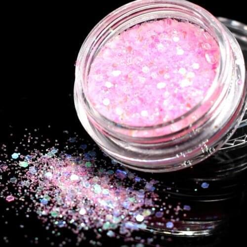 1Box Colorful Powder Color Sequins Acrylic Powder Crystal Nail Polymer Nail Art Tips Builder False Tips Tools