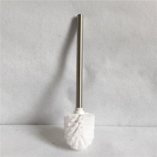 1pc Stainless Steel Toilet Brush White/Black Bathroom Cleaning Tool