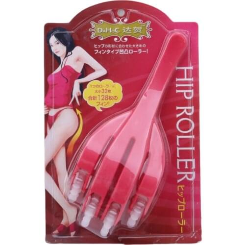 1Pc Rose Red Buttocks Massager Slimming Buttocks 32 Claw Massage Roller Massager Asymmetrical Rubbing Particles Soft Material