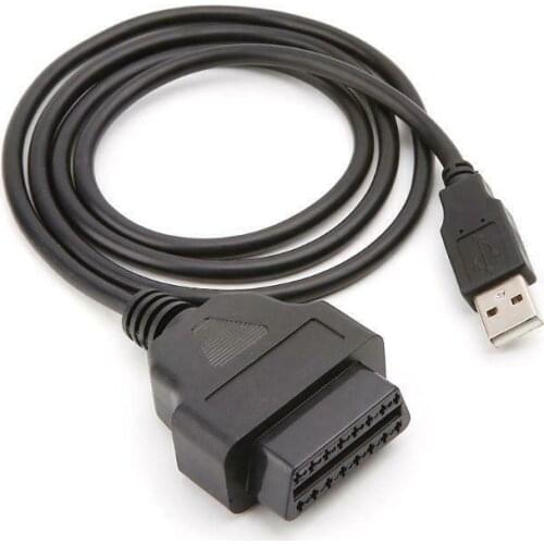 16Pin OBD2 To USB Port Charger Adapter Cables Connector Diagnostic Tools