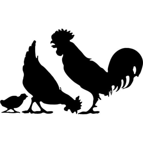 17.8*10.6CM Farm Chicken Rooster Hen Car Styling Decals Cute Animals Car Body Stickers Laptop Suitcase Helmet Skateboard Sticker