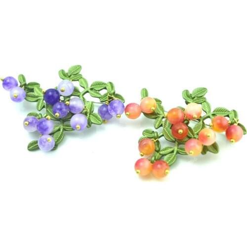 2019 Bisuteria Necklace Set African Beads Jewelry Set Fashion Brooches Vintage Cranberry Natural Pearl Antique Paint Brooch Pin