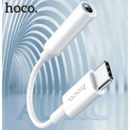 HOCO Earphone Adapter Type C 3.5 Jack Earphone USB C to 3.5mm AUX Headphones Adapter Audio cable For Huawei mate 20 Xiaomi Mi 10