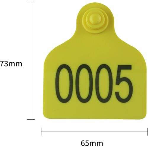 50 pcs Cattle Horse Big Animal Ear Tag Livestock Ear Tags For Cattle Size 73*65mm Cattle Ear Sign Cow Ear Tag