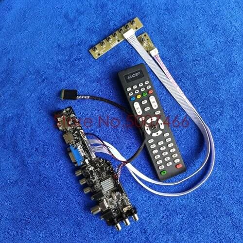 For B140XW03 V.0/V.1/V.2 universal LVDS 40-Pin VGA USB AV TV 3663 1366*768 DVB digital panel LCD Controller board DIY Kit