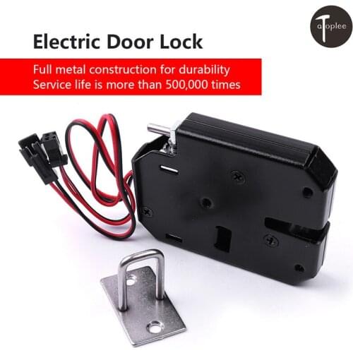 1Pcs DC12V 2A Electromagnetic Latch Door Lock Electric Drop Bolt Picks Auto DC Solenoid Induction Lock 73x59.5x13mm