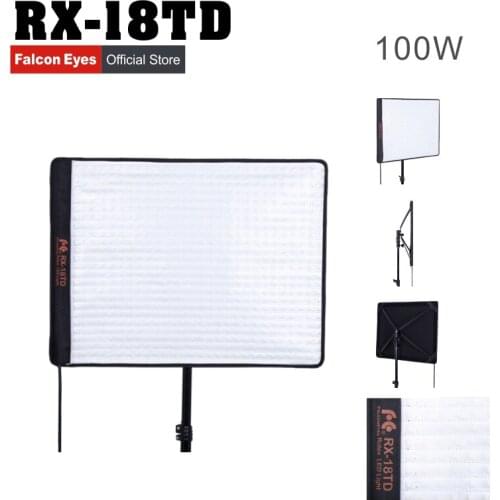 Falcon Eyes 100W Video Light Waterproof Photografic Lighting Portable LED Photo Light 504pcs Flexible LED Selfie Light RX-18TD