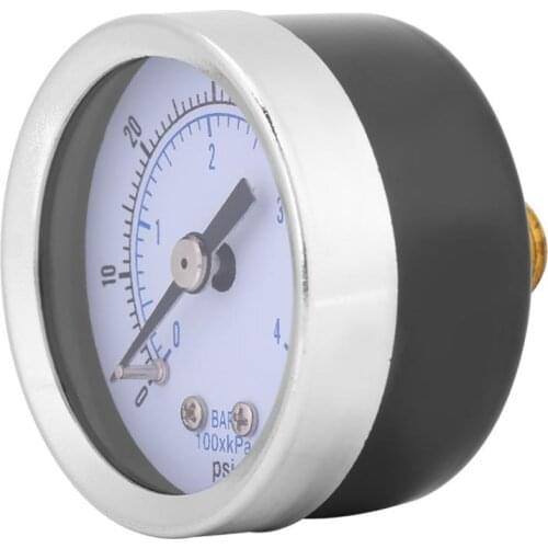 0-60psi Water Pressure Gauge 1/8" BSPT Bottom Mount 40mm Face Pressure Gauge For Air Compressor