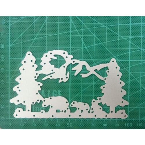 58*100mm Crafts Metal Steel Cutting Dies New Christmas bear decoration Stencil For DIY Scrapbooking Paper/photo Cards Embossing