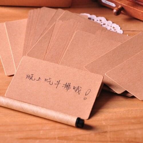 100pcs/Pack Mini Kraft And White Paper Cards Scrapbooking Set DIY Decoration Craft Can Be Written Tags Label