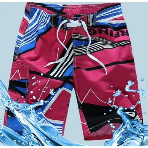 2021 Men Summer Beach Shorts Pants Color Plus Size Block Breathable Drawstring Swimming Trunks Men Running Sports Surfing Shorts