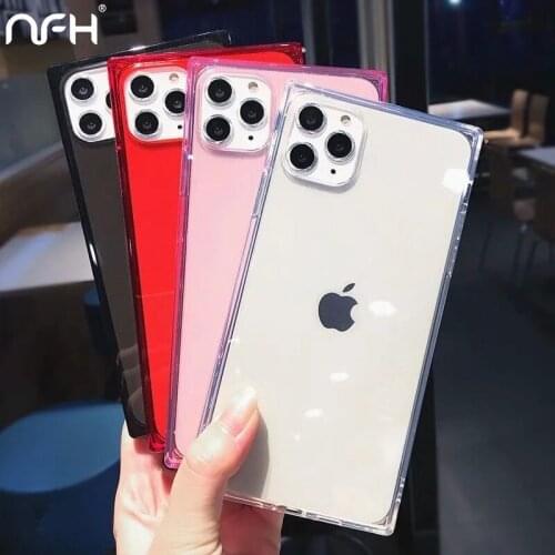 For iPhone SE2 11 Pro Max Soft Silicon Bumper Shockproof Case For iPhone X XR Xs Max Full Transparent Cover on the 6 6S 7 8 Plus