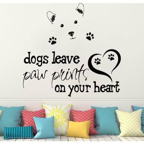 Wall sticker for Shop window decor Dogs Animals anime Best fiend Pet shop wall decal for kids rooms decoration Wall Decals HQ73
