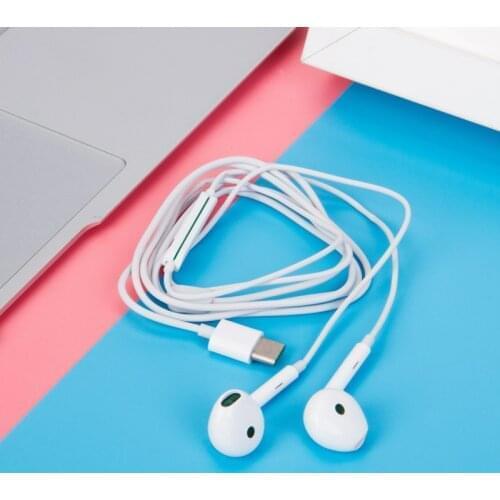Type C Earphone with Mic Volume Control MH150 For OPPO Reno 5 Pro + 3 Pro 4 Pro Find X3 Pro X2 Pro X Ace 2 R17 Pro Vivo Huawei
