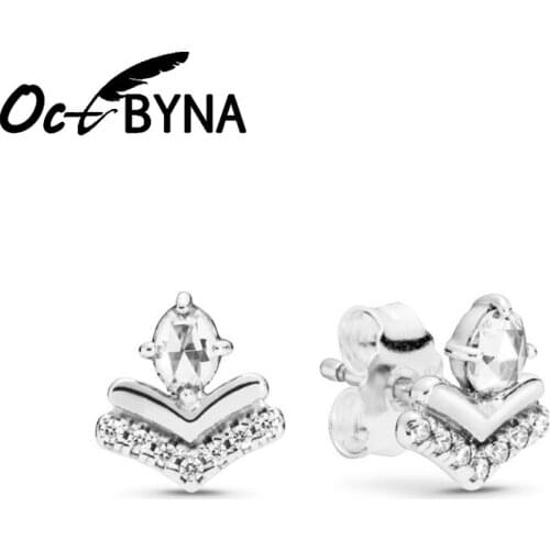 Octbyna Classic wish Stud Earring For Women With Fine Zircon Crystal Stud Earrings For Women New Arrival Jewelry Dropshipping