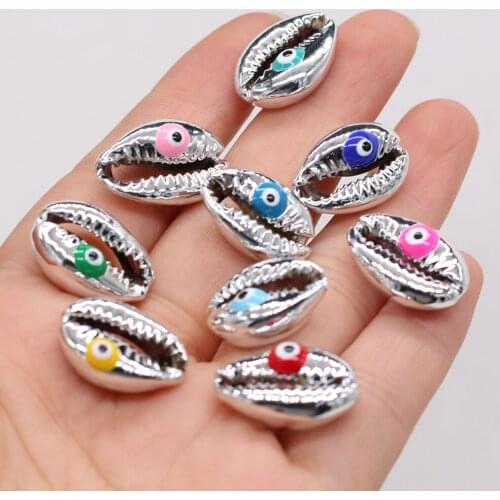 Wholesale Sea Shell Charm Beads Evil eye Conch Loose Bead for Trendy Jewelry Making DIY Necklace Bracelet Accessories