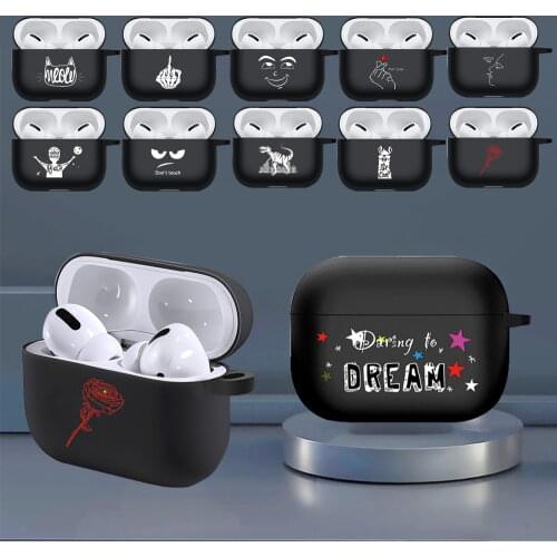 Airpods Earphone Cover Personality Pattern Funny and Cute Silicone Case for Apple Airpods Pro Anti-drop Protective Shell