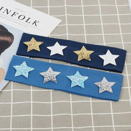 New Fashion Women Girls Headband Wrap Hairband Shining Star Elastic Turban Cotton Headbands For Female Hair Accessories