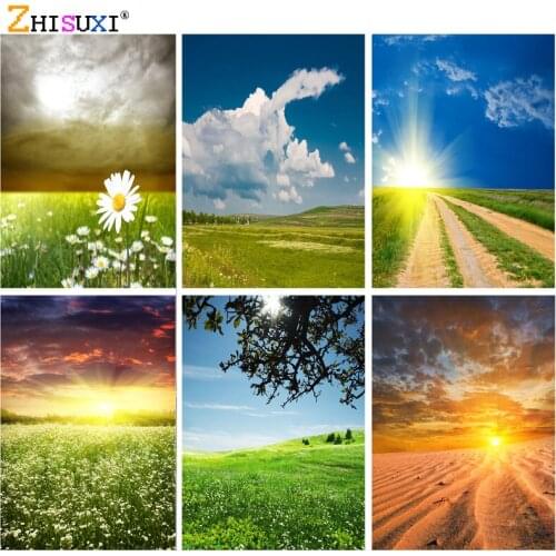 Natural Scenery Photography Background Forest Meadow Flower Landscape Travel Photo Backdrops Studio Props 21512 ZZHH-02