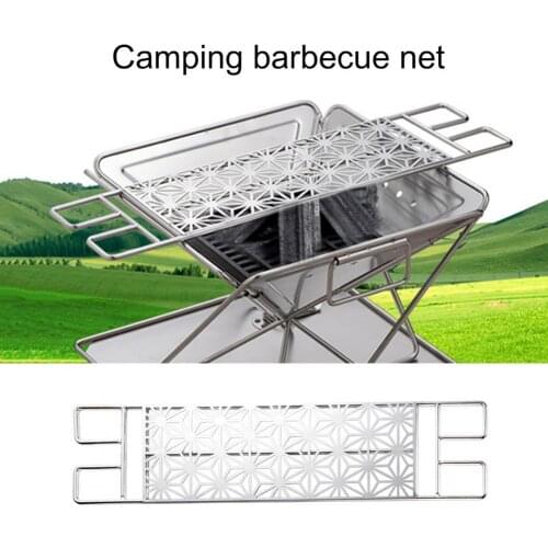 Stainless Steel Grill Portable Outdoor Wire Mesh Rack BBQ Cooking Grill Net Racks Holders Outdoor Cook Tools BBQ Mesh Rack