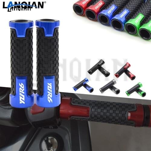 7/8 22MM Motorcycle handlebar grip handle bar Motorbike grips For yamaha YZF R6 yzf r6 LOGO 1999 2000 2001 2002 2003 2004-2016