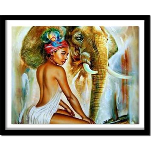 Needlework Diamond Embroidery African Elephant Full Drill 5D Diamond Painting Animated Animals Cross Stitch painting rhinestones